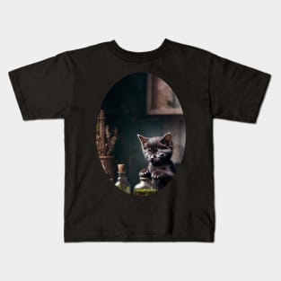 Kittens At Work - Distressed Kids T-Shirt